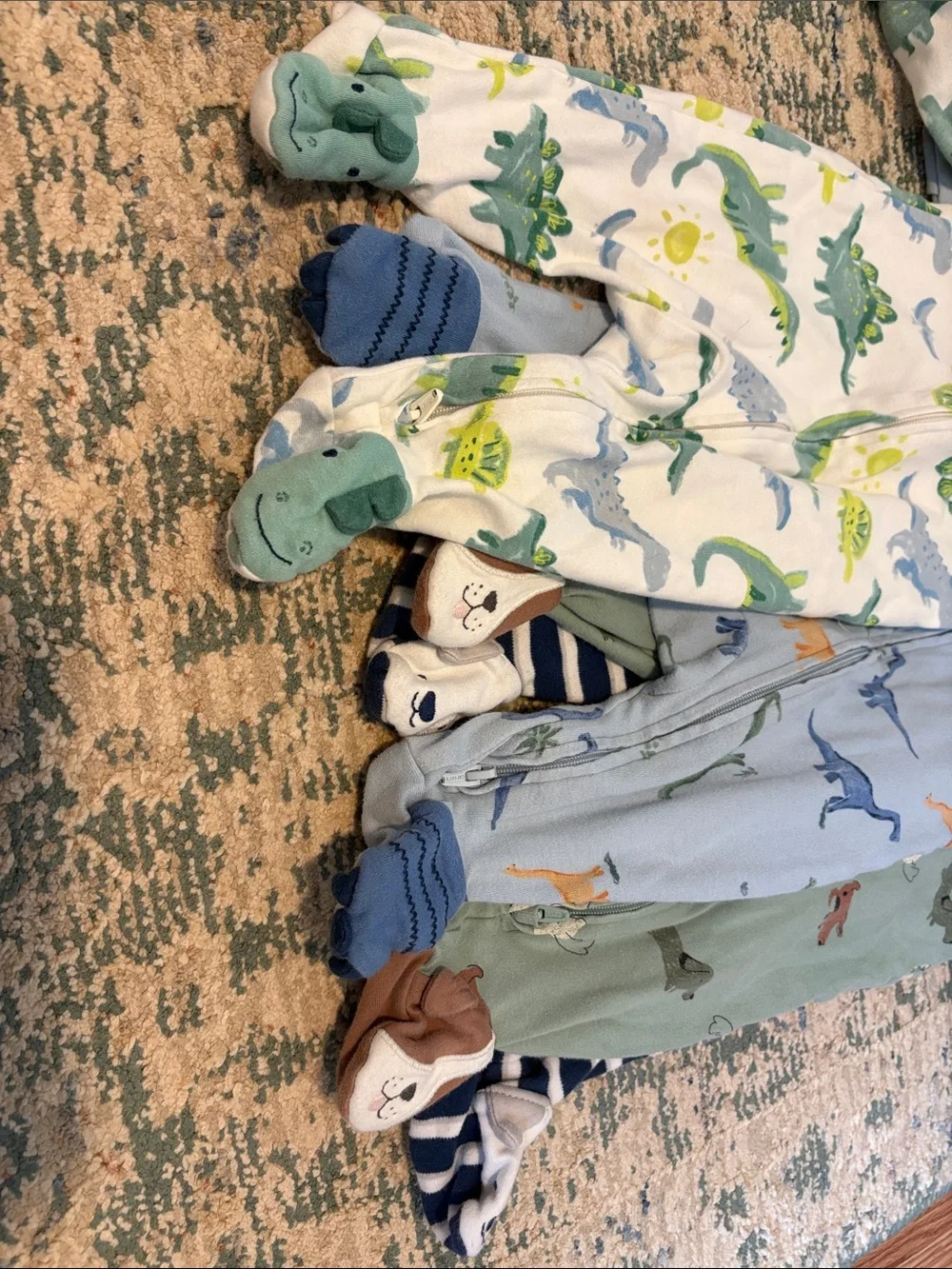 Carter's® Baby Boys Dinosaur and Dogs Footsie Pajamas 3 months (4)